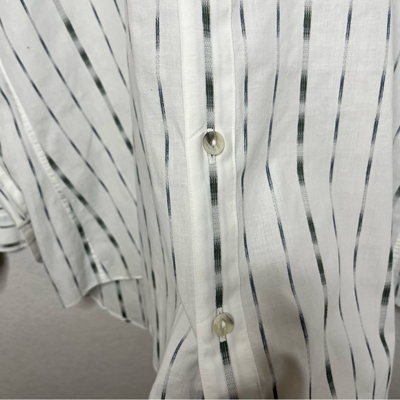 Jhane Barnes Men Dress Shirt 16.5" / 33-34 White Ombre Gray Stripe Large - Picture 6 of 12